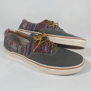 Vans Era Aztec Tribal Canvas Shoes Men’s 12 Charcoal Multicolor Pattern